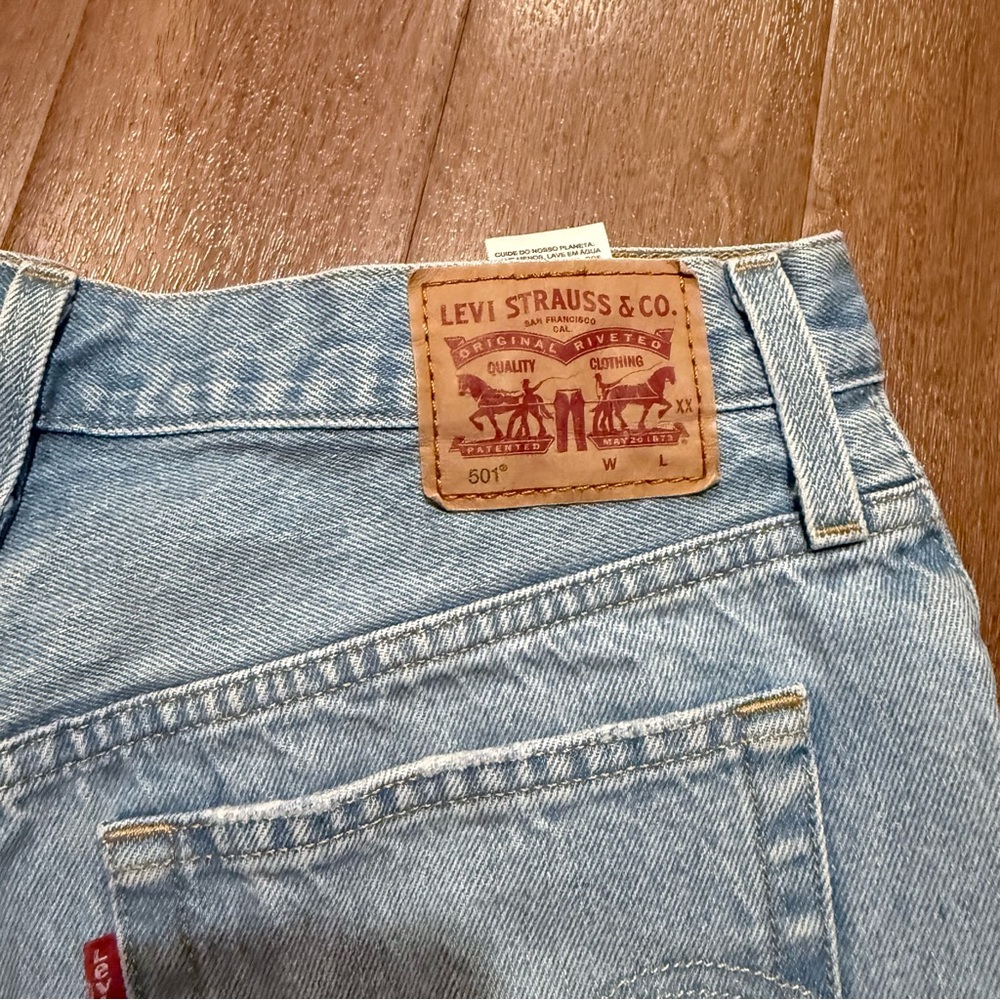 Levi’s 501 Original High Rise Jean Short Size 27 - Picture 3 of 7